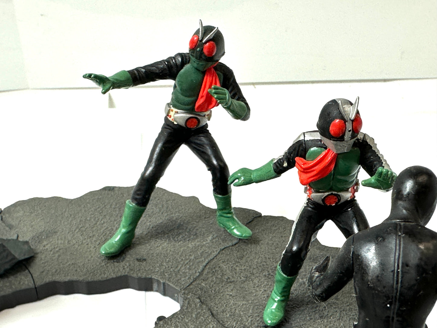 バンプレスト 現状品 ポケット一番くじ 仮面ライダー ジオラマフィギュア ショッカー戦闘員 仮面ライダー1号2号 マグマ怪人ゴースター 10/14