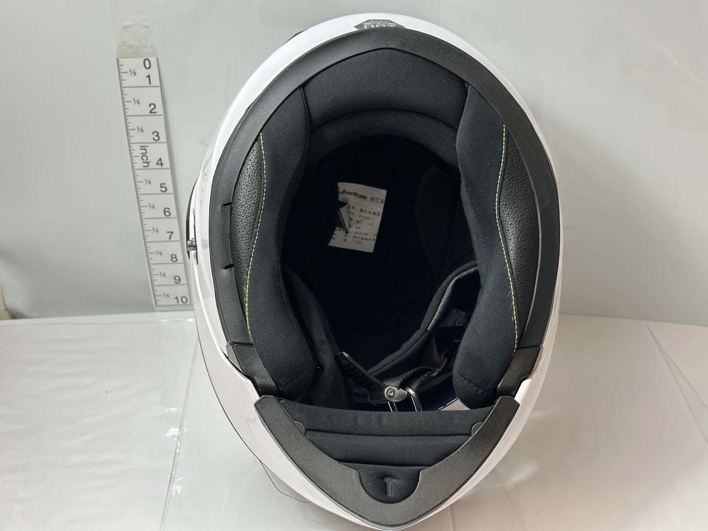 Jiekai JK-902 ミラーシールド付き システムヘルメット XL 61-62cm ジェット フルフェイス フリップアップ バイク オートバイ ホワイト 9/16