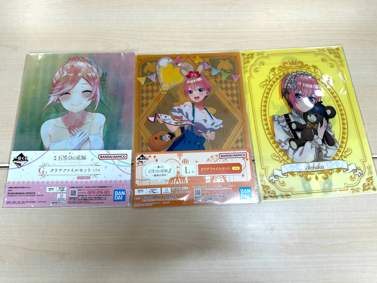 一番くじ 女子アニメキャラ 他 クリアファイル まとめセット 初音ミク ウマ娘 五等分の花嫁 推しの子 ぼっち・ざ・ろっく! ノーゲーム・ノーライフゼロ 他 9/1
