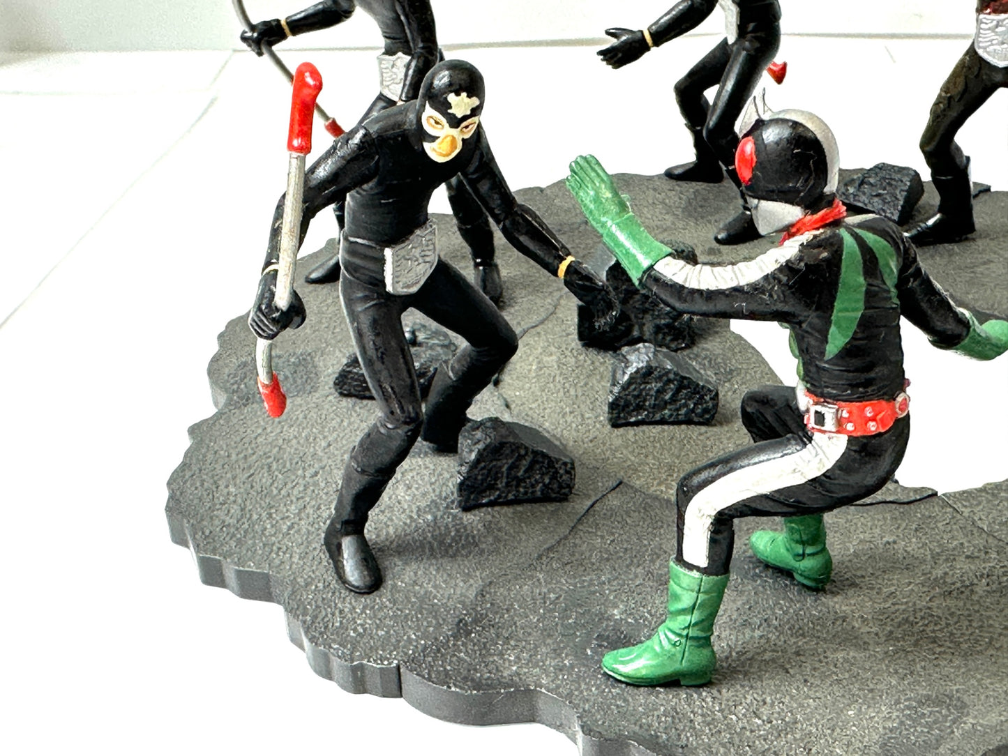 バンプレスト 現状品 ポケット一番くじ 仮面ライダー ジオラマフィギュア ショッカー戦闘員 仮面ライダー1号2号 マグマ怪人ゴースター 10/14