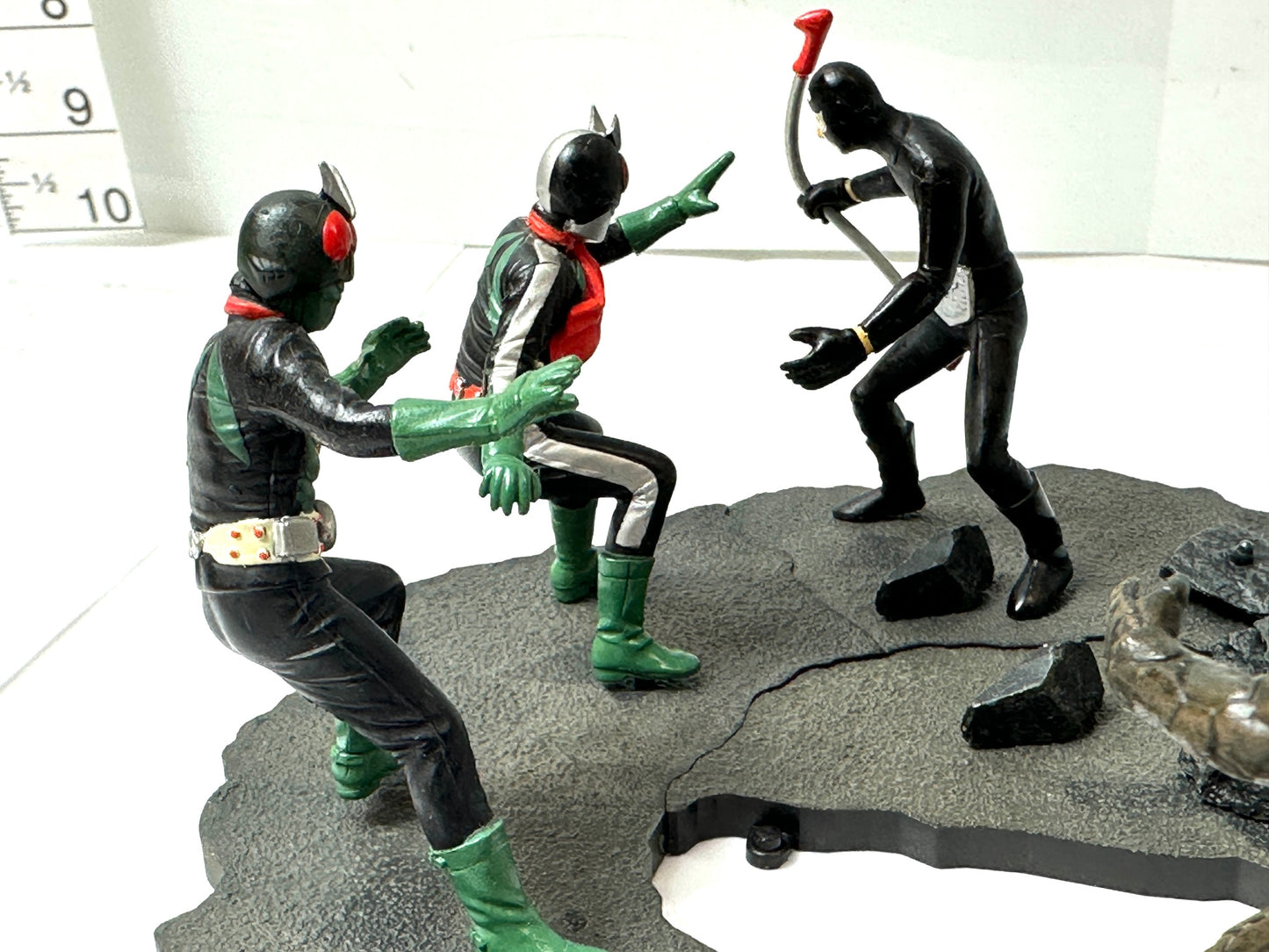 バンプレスト 現状品 ポケット一番くじ 仮面ライダー ジオラマフィギュア ショッカー戦闘員 仮面ライダー1号2号 マグマ怪人ゴースター 10/14