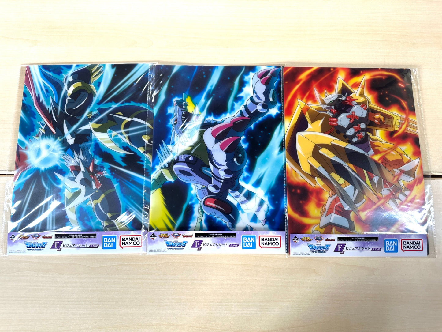 一番くじ デジモンシリーズ デジモンアドベンチャー02 THE BEGINNING F賞 ビジュアルシート 5枚セット BANDAI 8/29