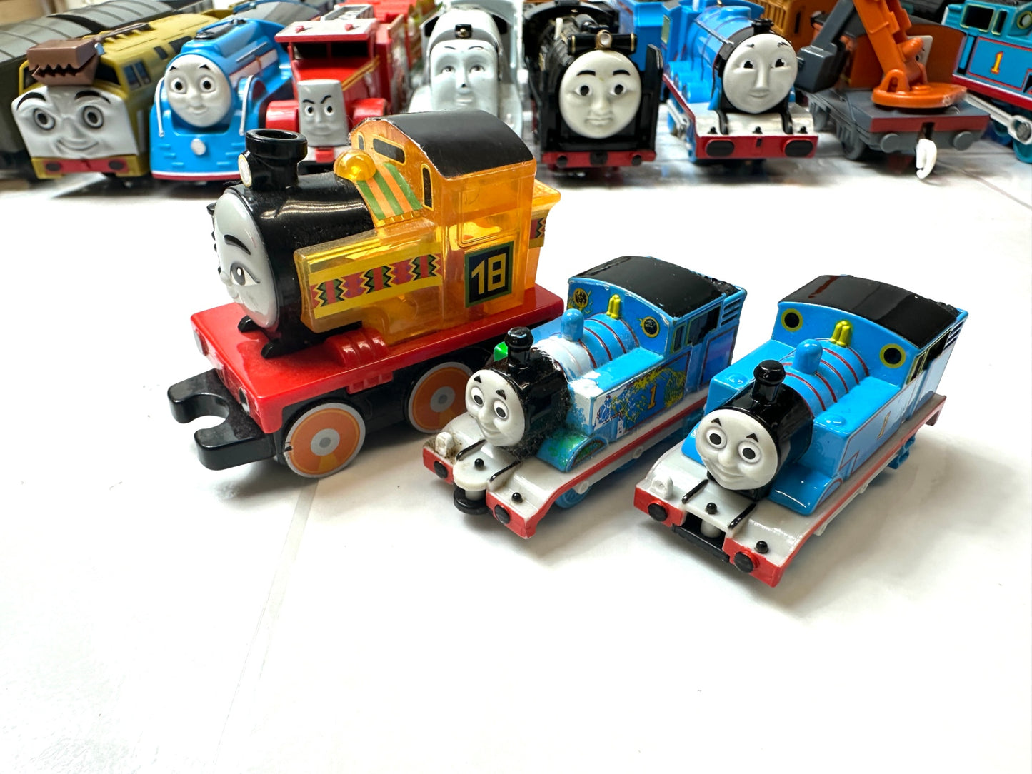 現状品 プラレール他 トーマス車両まとめセット TS-19消防車フリン/TS-20流線形トーマス/スペンサーTS-10/ヒロTS07/ディーゼルTS09 他 9/22