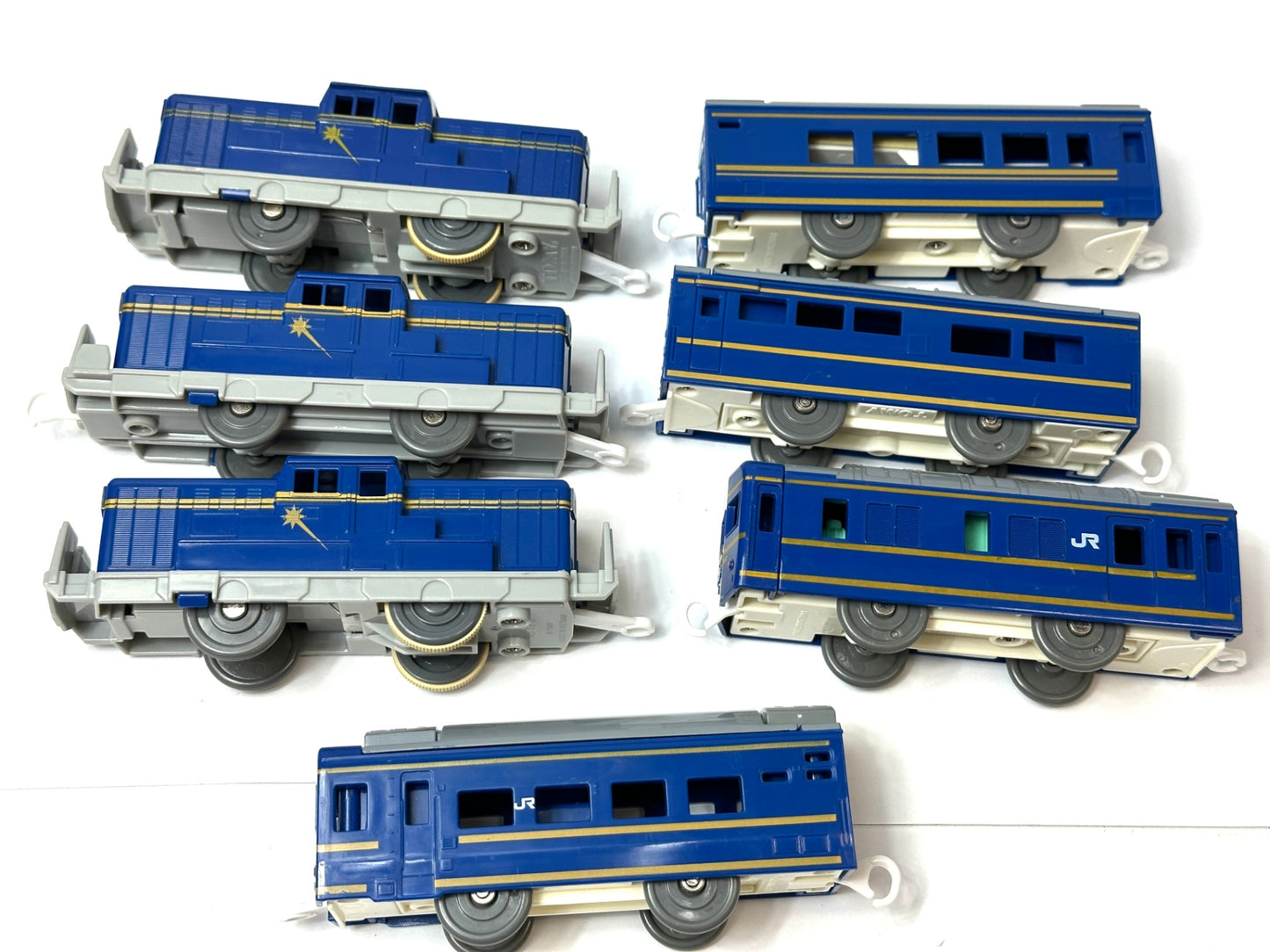 タカラトミー TAKARA TOMY プラレール 北斗星 DD51 1100/1068/1138 電気機関車 動力車 客車 ブルートレインセット 7両編成 まとめセット 9/26