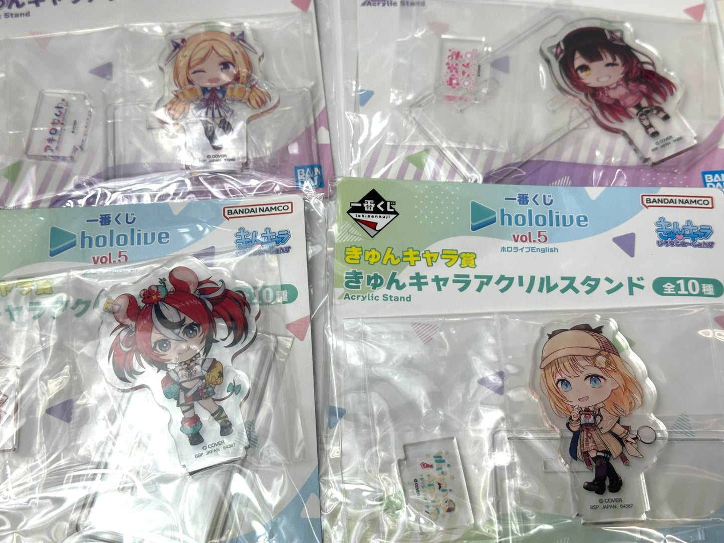 一番くじ hololive ホロライブ グッズ まとめセット ミニアートボード アクリルスタンド クリアツインチャーム フレームスタンド 9/5