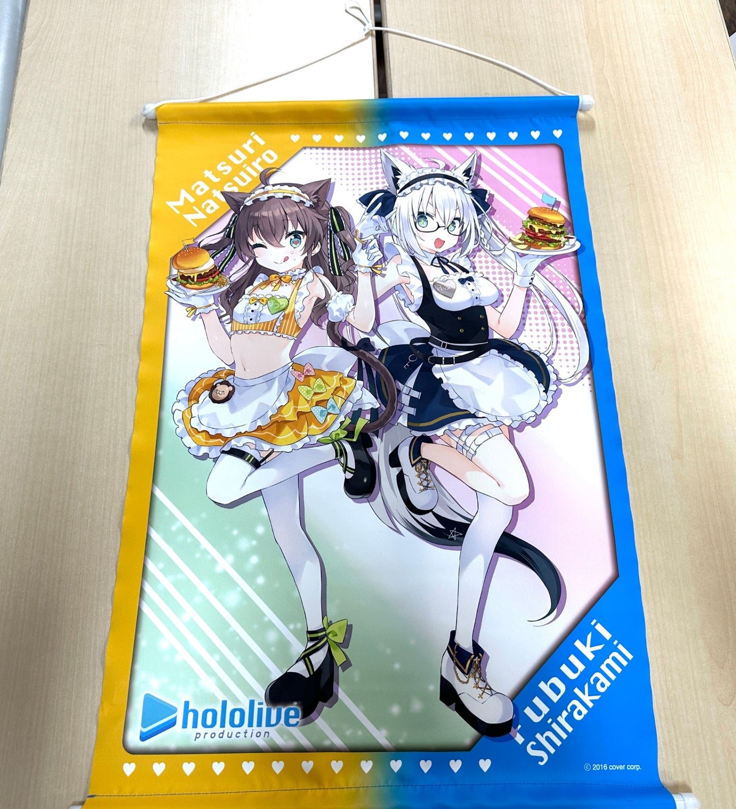開封済み・未使用品 モーリーオンライン ホロライブ hololive 夏色まつり 白上フブキ B2タペストリー 9/5