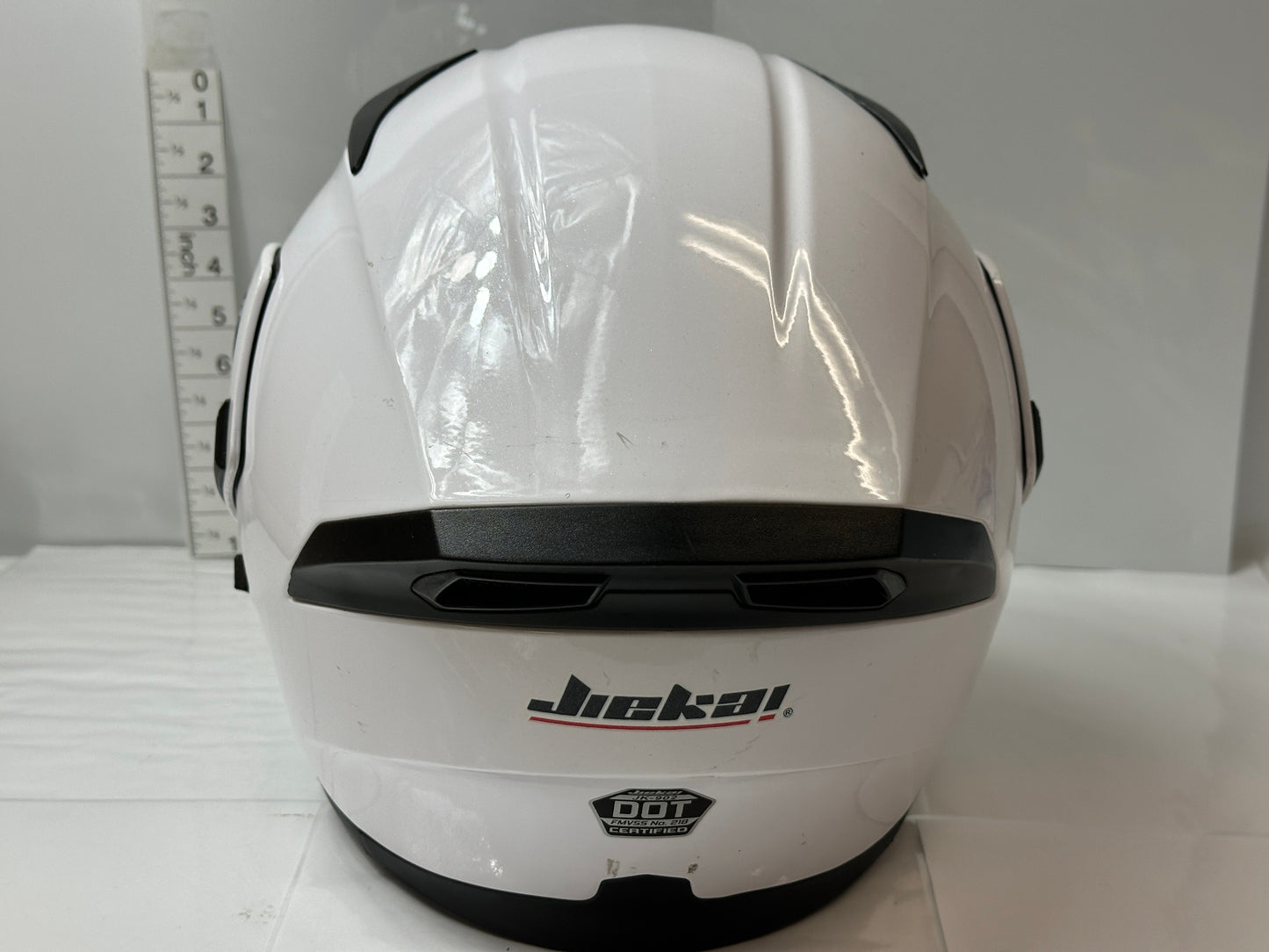 Jiekai JK-902 ミラーシールド付き システムヘルメット XL 61-62cm ジェット フルフェイス フリップアップ バイク オートバイ ホワイト 9/16