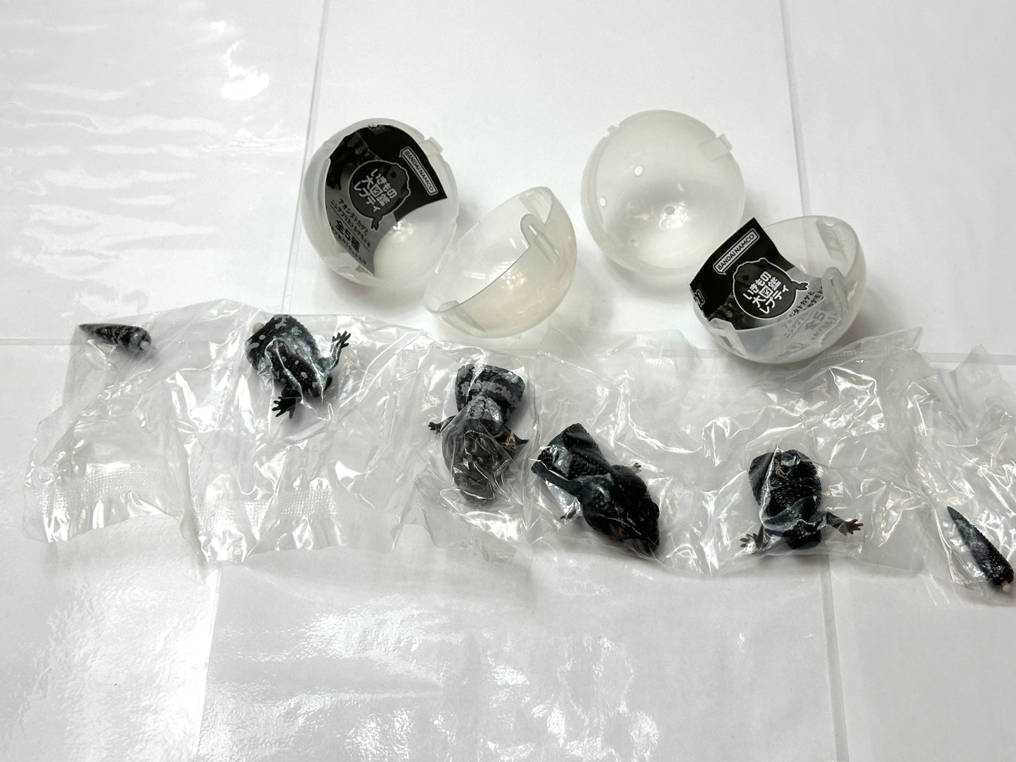 いきもの大図鑑 レプティ アオジタトカゲ 2個セット 全長 100mm 可動箇所9箇所 BANDAI ガシャポン フィギュア 8/21