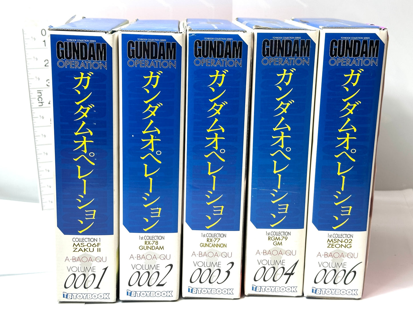 トイブックコレクションシリーズ ガンダムオペレーション 5冊セット 1/220スケール フィギュア ジム ジオング ザクⅡ ガンダム ガンキャノン 8/5