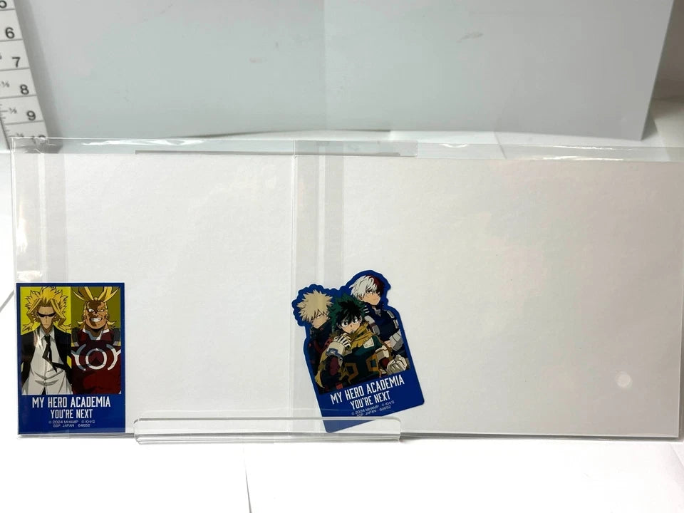 一番くじ 僕のヒーローアカデミア THE MOVIE ユアネクスト H賞 キャンバス風 イラストボード&ステッカー 全10種 コンプリートセット 緑谷出久 爆豪勝己 オールマイト 他 4/3