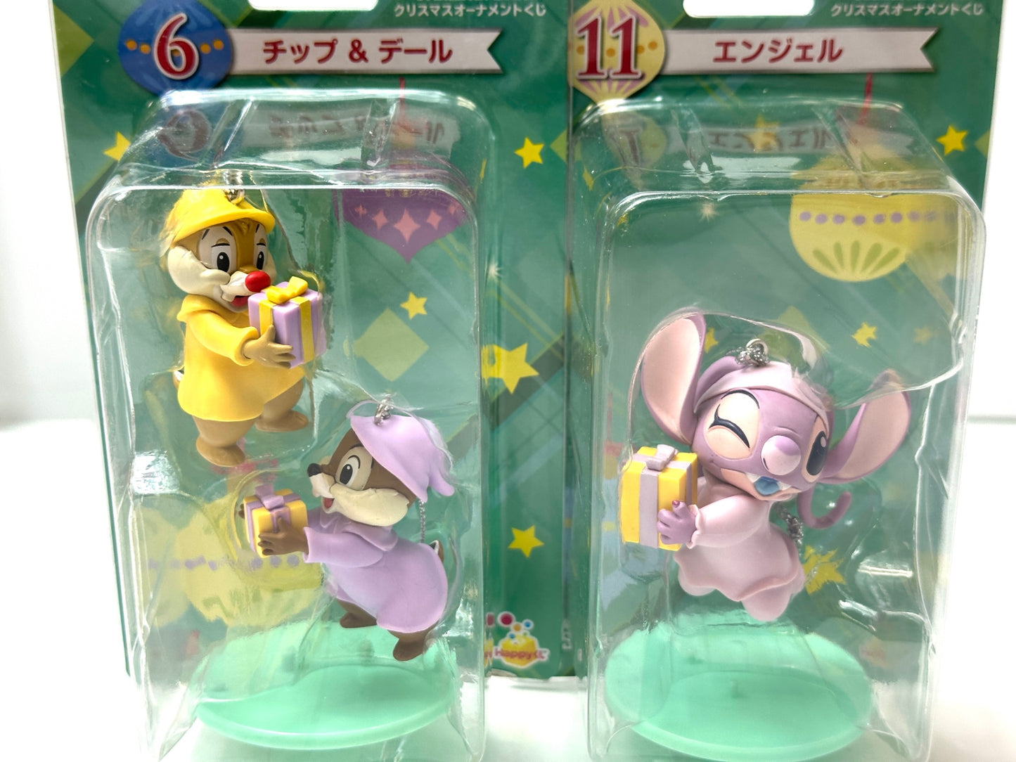 Happyくじディズニークリスマスオーナメント2022 10個セット リロ ステッチ エンジェル チップ&デール 他 フィギュア 9/110