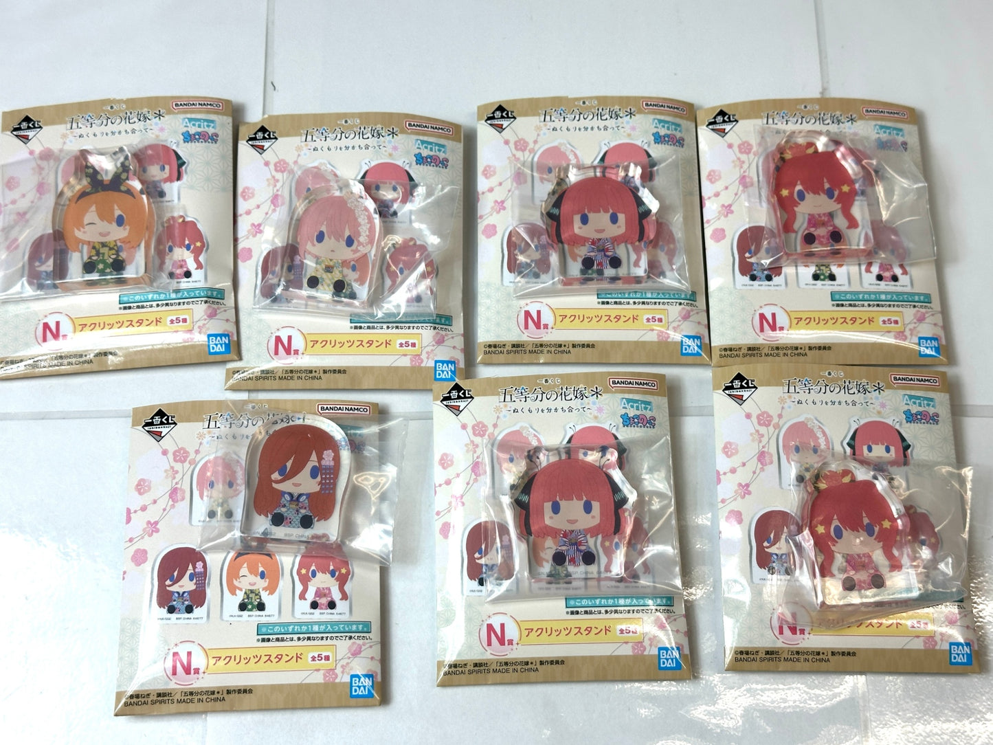 開封済み・未使用品 一番くじ 五等分の花嫁 まとめセット アートコレクション 描き下ろし イラストボード 福笑い&トラベルステッカーセット 他 10/10