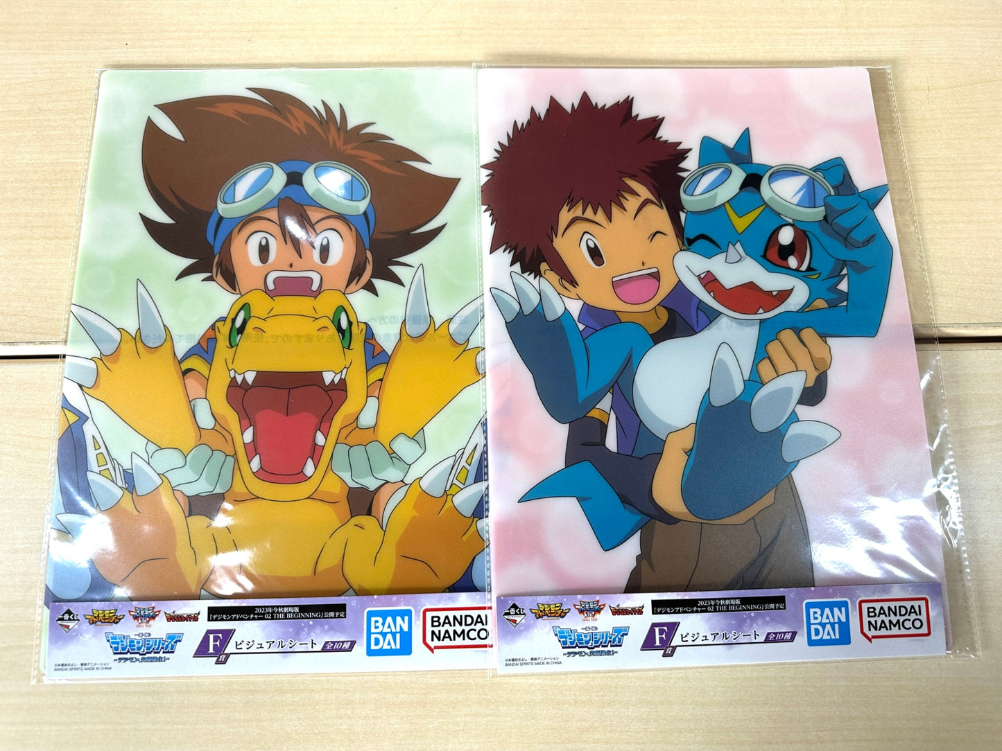 一番くじ デジモンシリーズ デジモンアドベンチャー02 THE BEGINNING F賞 ビジュアルシート 5枚セット BANDAI 8/29