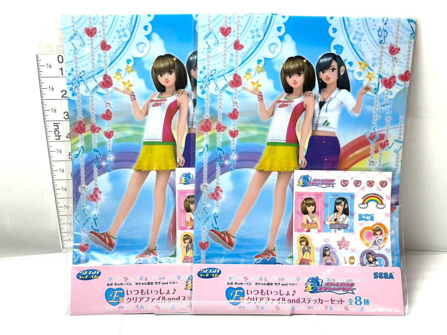 オシャレ魔女ラブandベリー グッズ まとめセット クリアファイル&ステッカー 全8種含む クリアスタンド カード風クリアキーチェーン SEGA 8/14 併 本棚