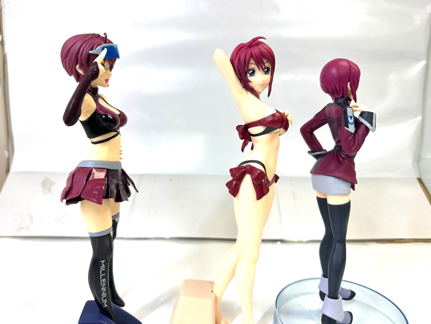 現状品 機動戦士ガンダムSEED FREEDOM ルナマリア・ホーク フィギュア 3体セット レーシングver. 水着 制服 6/11