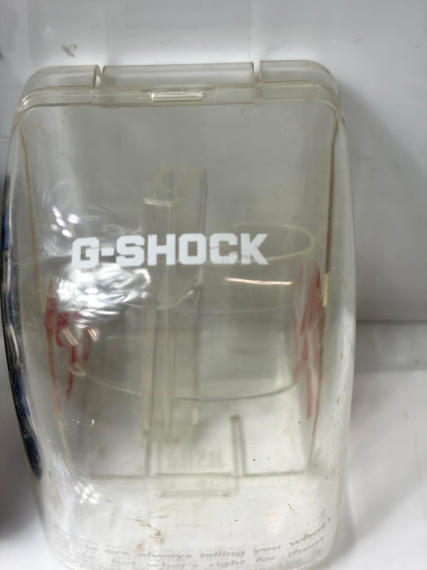 CASIO G-SHOCK I.S.F. コラボ ホワイト/ブルー デジタル腕時計 クリアケース付