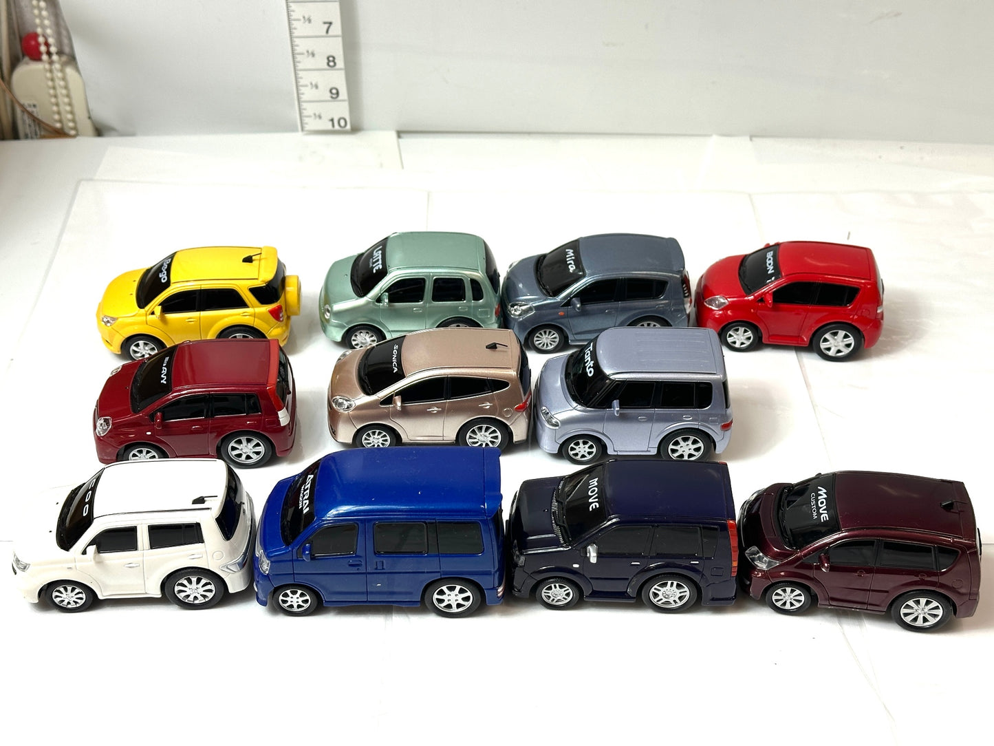 DAIHATSU ダイハツ プルバックカー ミニカー まとめセット タント ムーブ ミラ アトレー ソニカ 他 11台 8/13