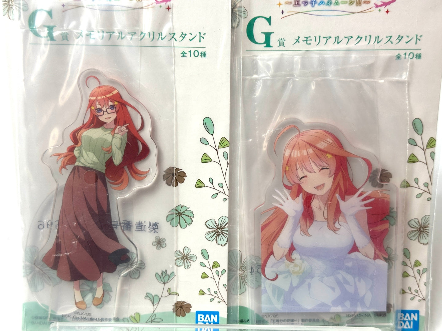 一番くじ 五等分の花嫁 五つ子ハネムーン‼ G賞 メモリアルアクリルスタンド 全10種コンプリートセット中野一花/二乃/三玖/四葉/五月 12/4