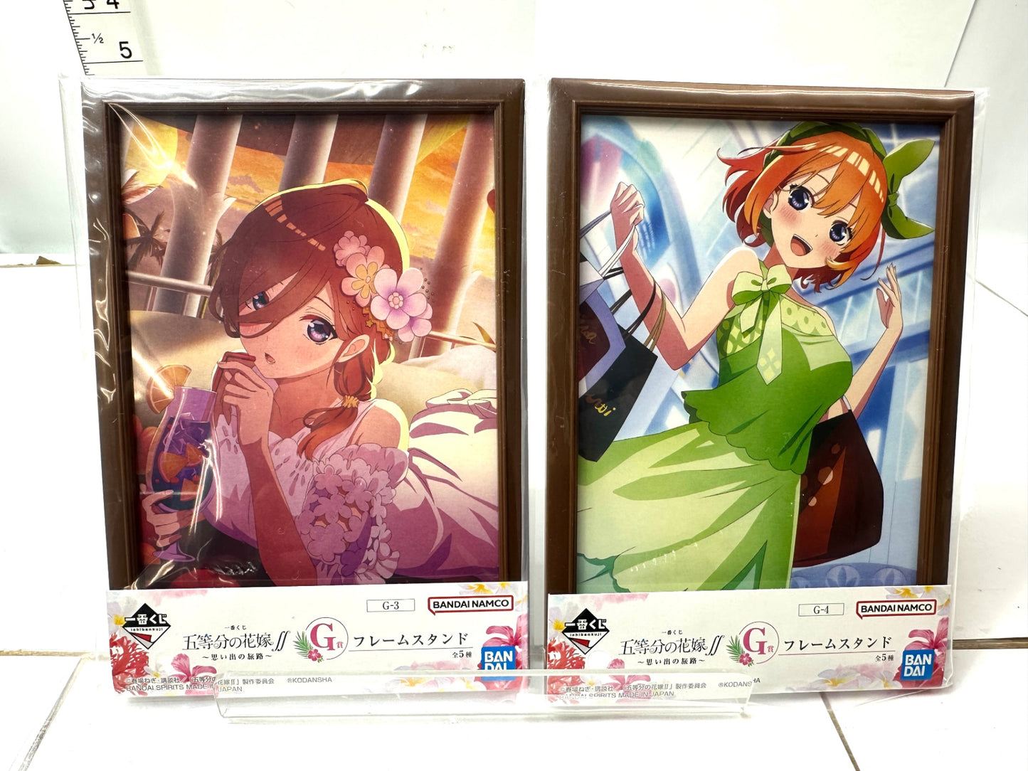 一番くじ 五等分の花嫁∬ ～夏の思い出～ G賞 フレームスタンド全5種コンプリートセット中野一花/二乃/三玖/四葉/五月 12/4