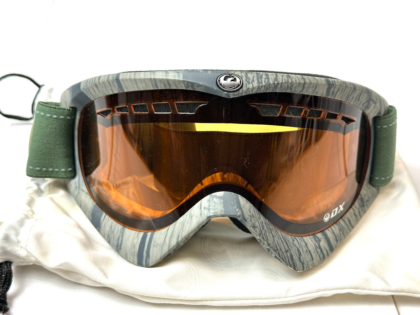 現状品 DRAGON DXシリーズ スノーゴーグル 収納袋付き 12/23
