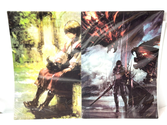 ファイナルファンタジーXIV 発売記念くじ G賞 アートイラスト クリアマット 2種セット クライヴ ジョシュア SQUARE ENIX 9/4