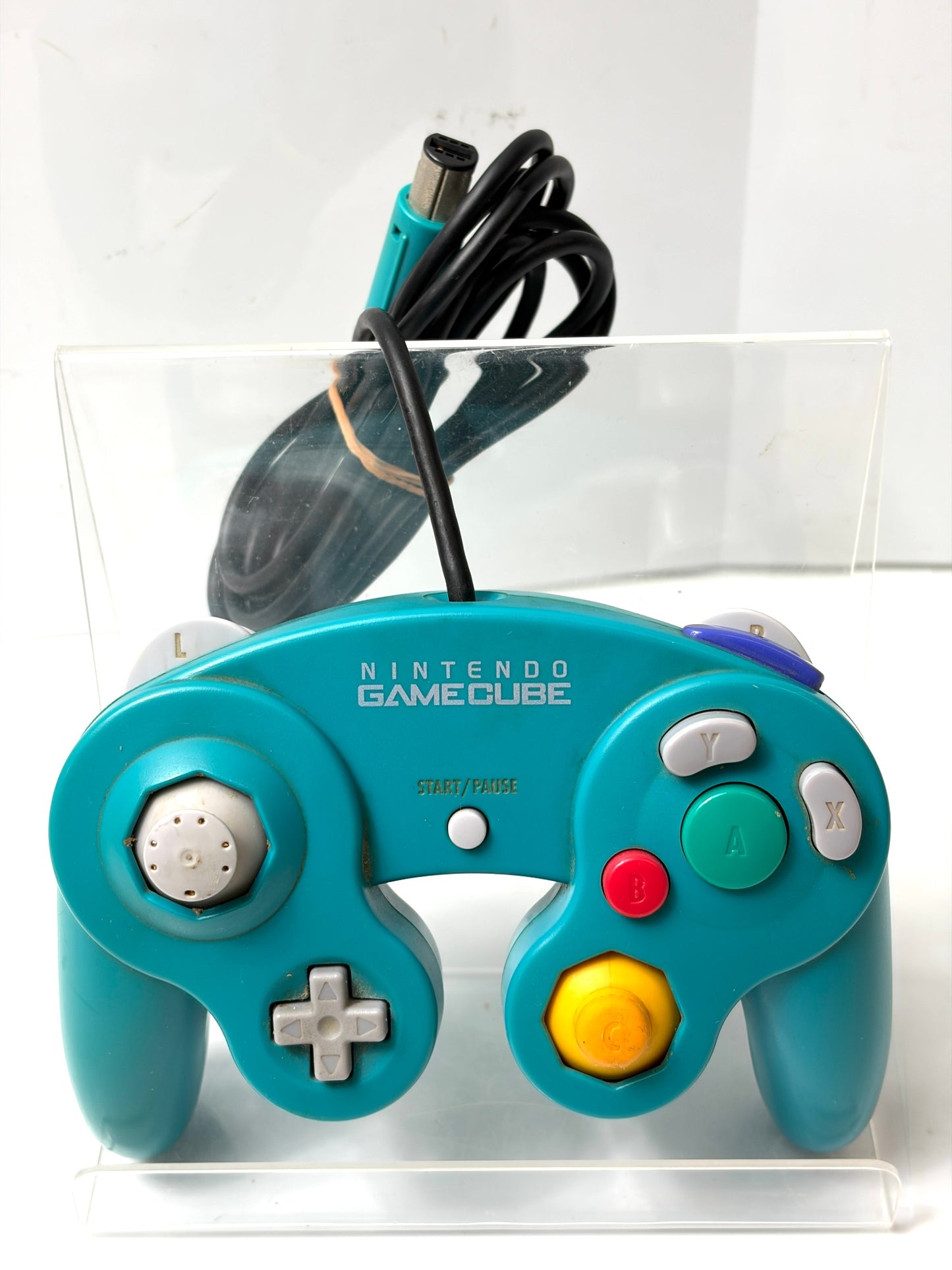 任天堂 NINTENDO GAMECUBE コントローラー エメラルドブルー DOL-003 純正品　スティックにダメージ