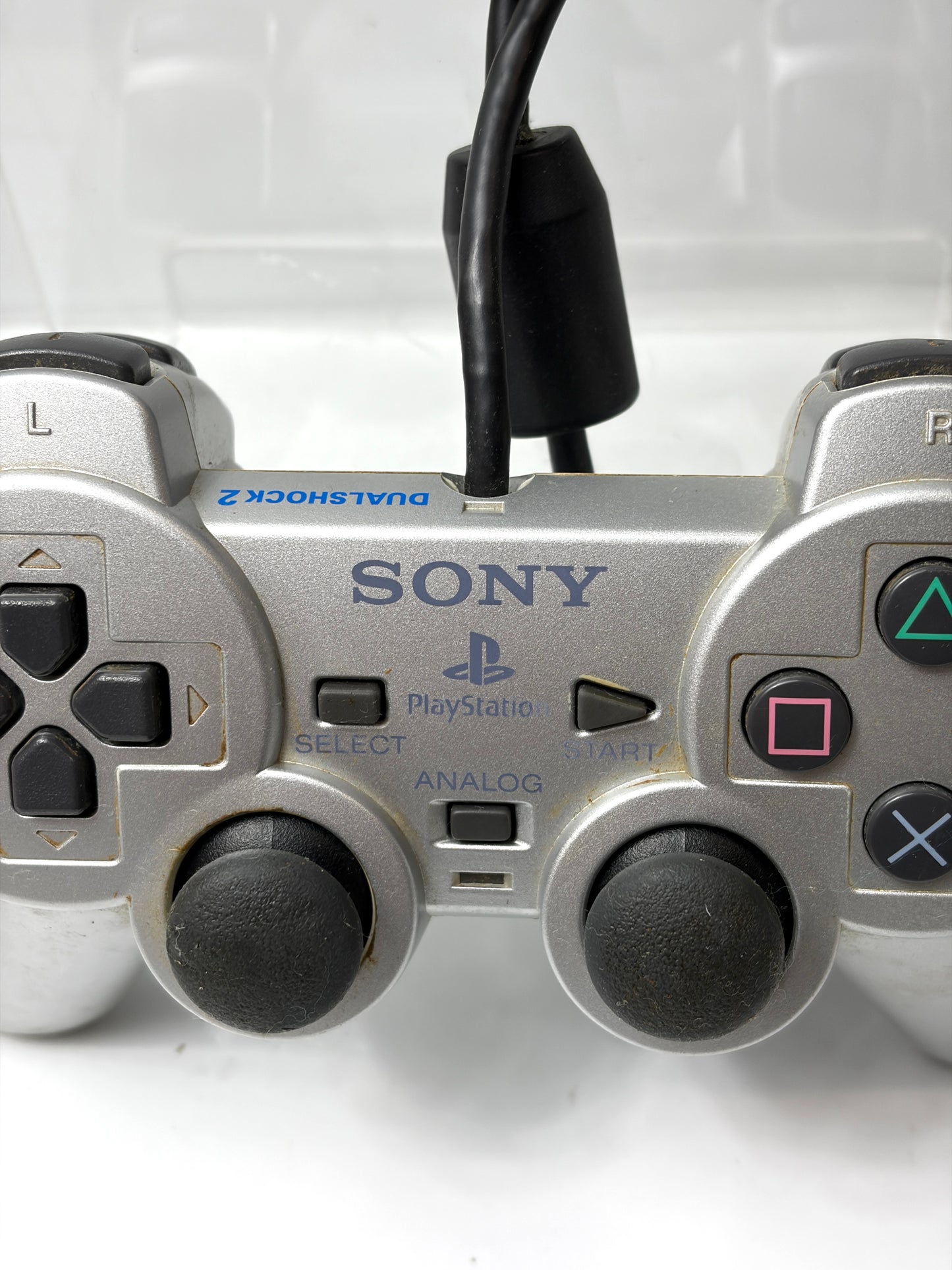 SONY 純正 PS2 コントローラー デュアルショック2 サテン・シルバー DUALSHOCK2 SCPH-10010
