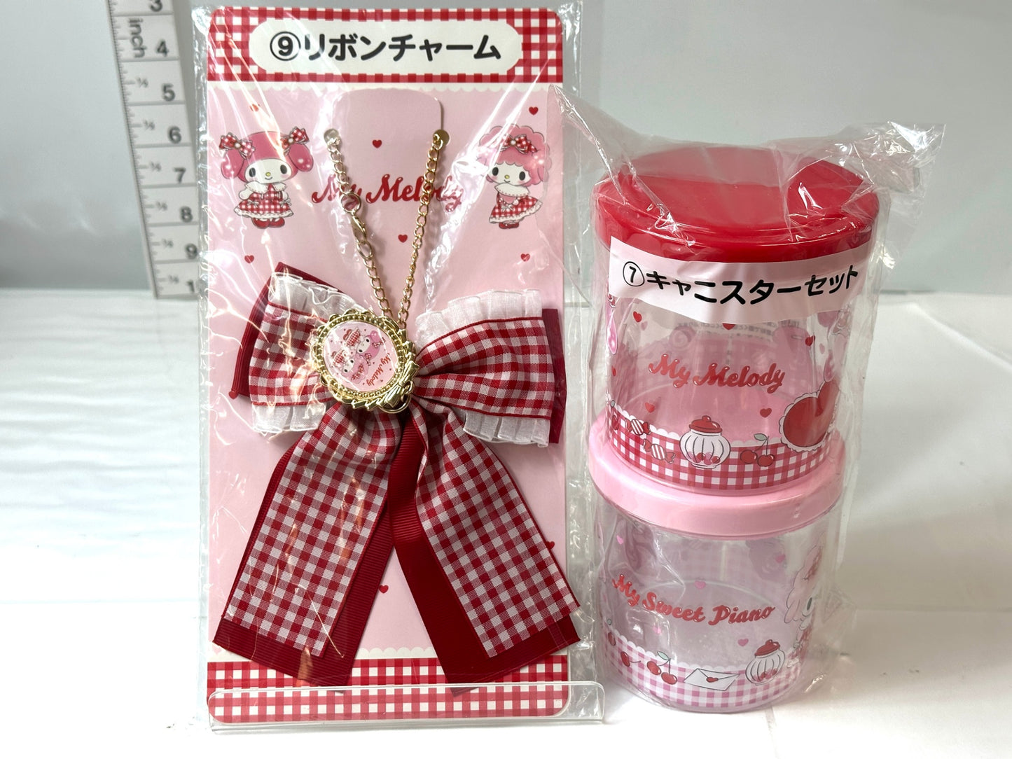サンリオ マイメロディ マイスウィートピアノ 当りくじ 4点セット キャニスターセット リボンチャーム ランチトート メラミンプレート マイメロ 10/8