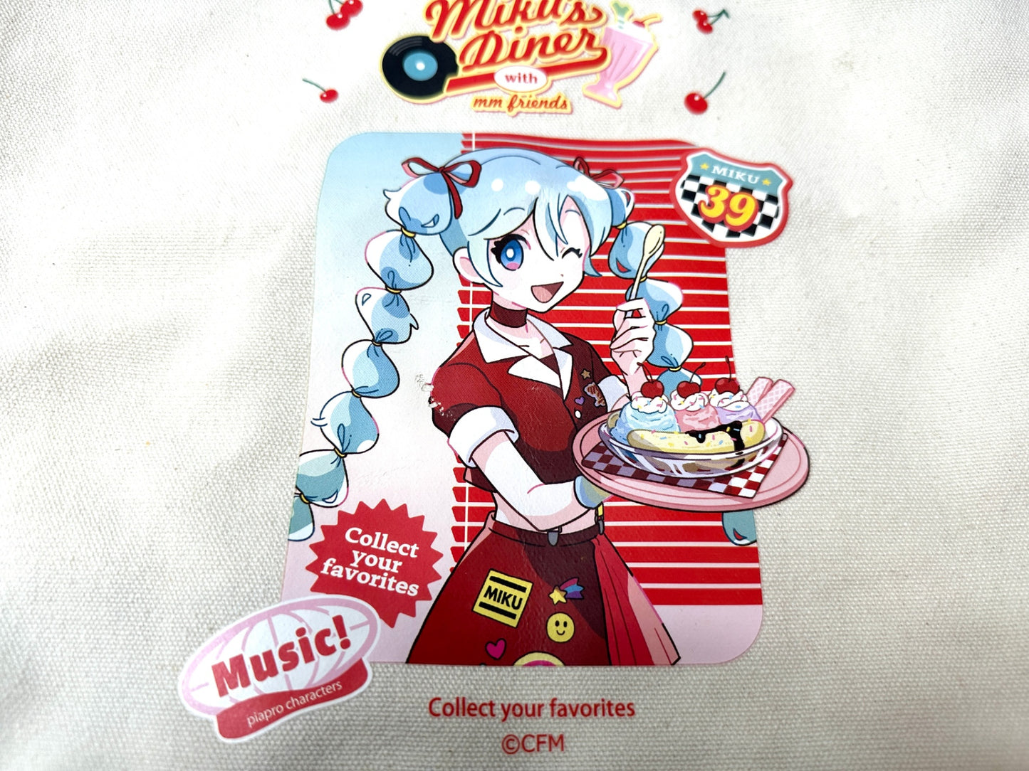 初音ミク ダイナー柄 トートバッグ サイズ 34cm×23cm×11cm タグ付き 10/17