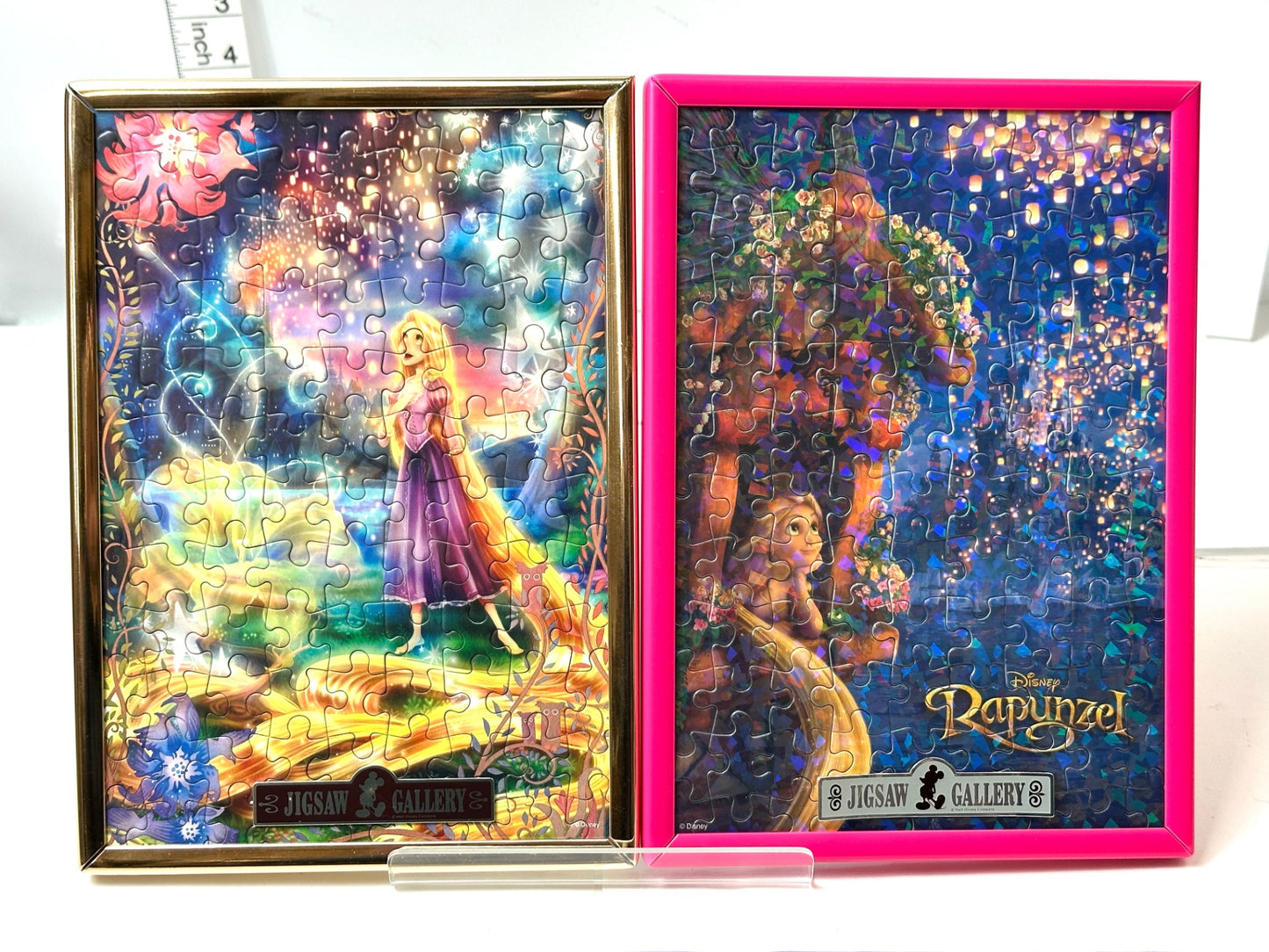 現状品 ディズニー 塔の上のラプンツェル ジグソーパズル JIGSAW GALLERY シリーズ ホログラムクリスタルパズル 2個セット 108ピース 11/10