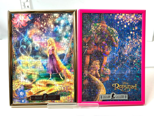 現状品 ディズニー 塔の上のラプンツェル ジグソーパズル JIGSAW GALLERY シリーズ ホログラムクリスタルパズル 2個セット 108ピース 11/10