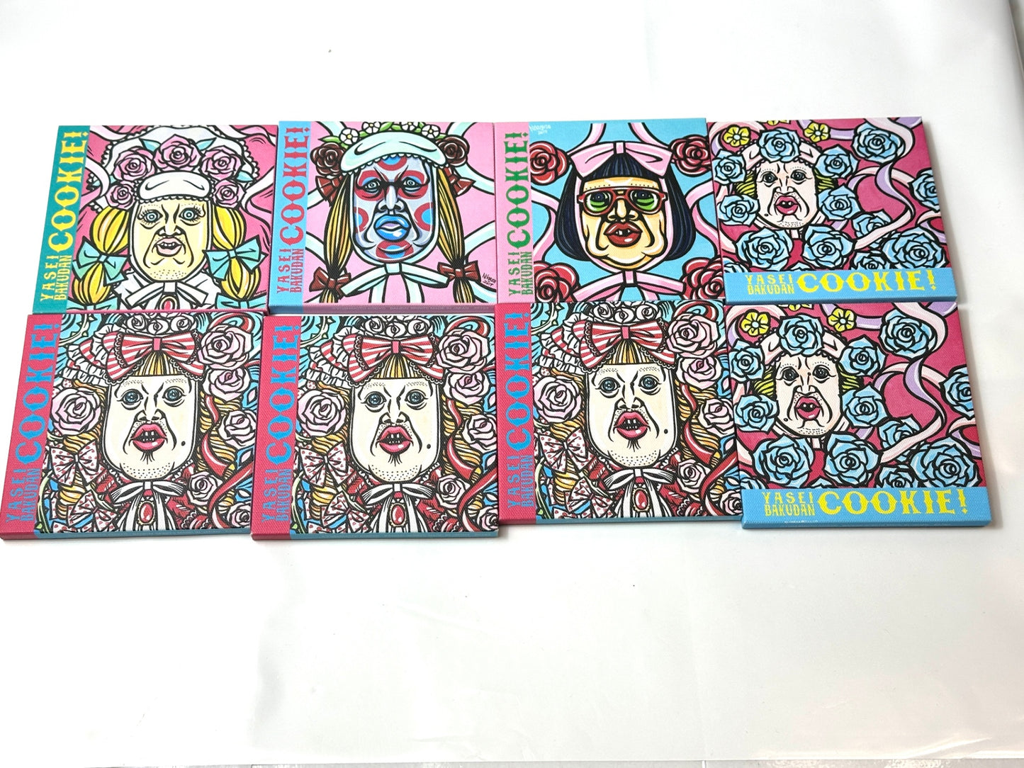 現状品 一番くじ 野性爆弾くっきー！未来コレクション F賞 ⼄⼥画♡キャンバスボード 5種8個セット 2/16