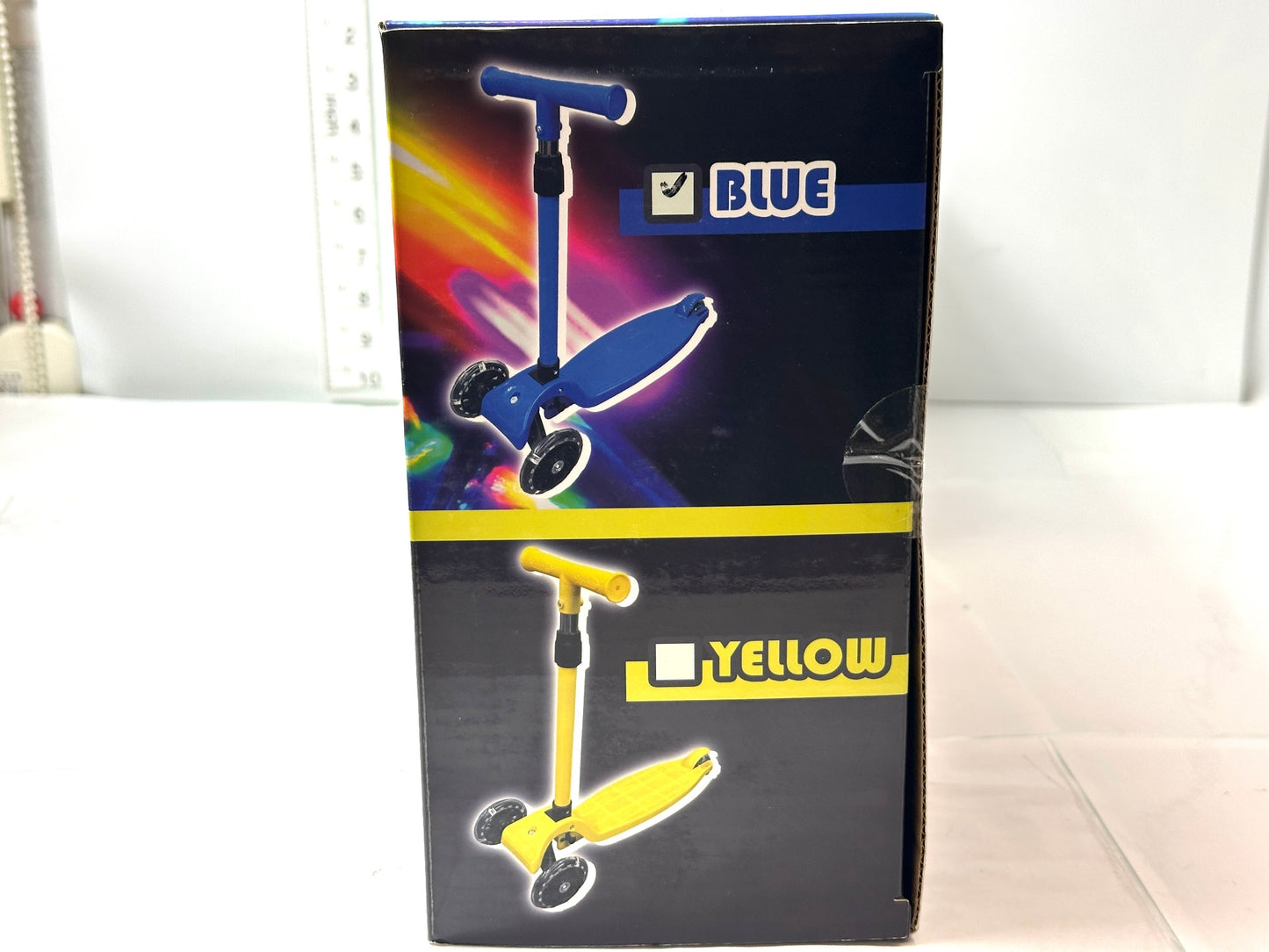 キッズ 3輪キックボード 折りたたみ式 青 ブルー 対象年齢 6歳以上 10/21