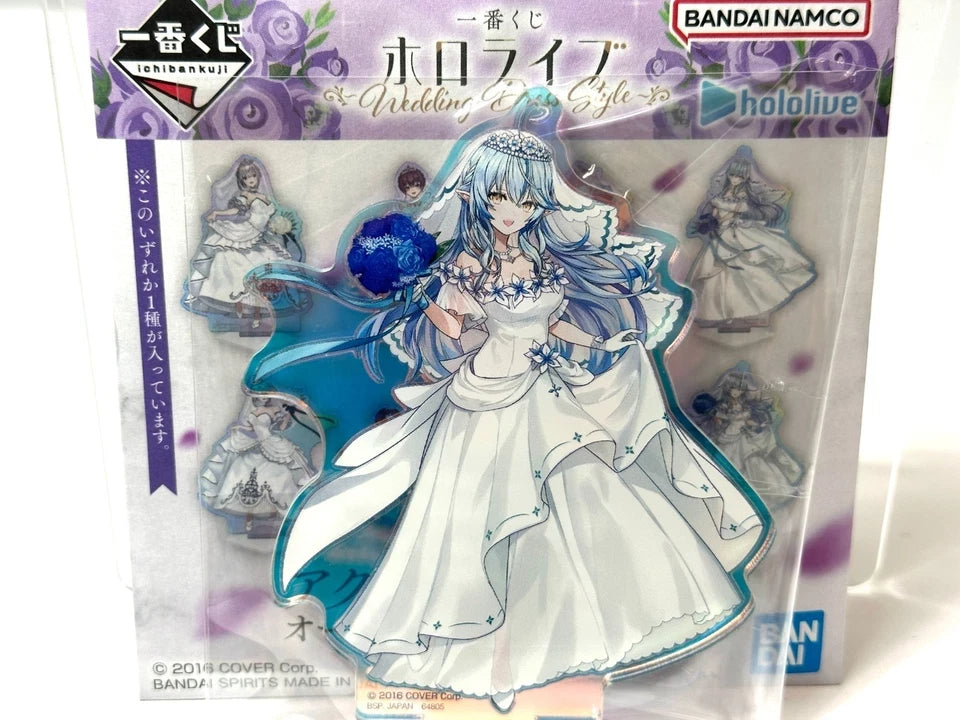 一番くじ ホロライブ Wedding Dress Style オーロラアクリルスタンド 全8種 コンプリートセット 雪花ラミィ 宝鐘マリン 白銀ノエル 常闇トワ 4/3