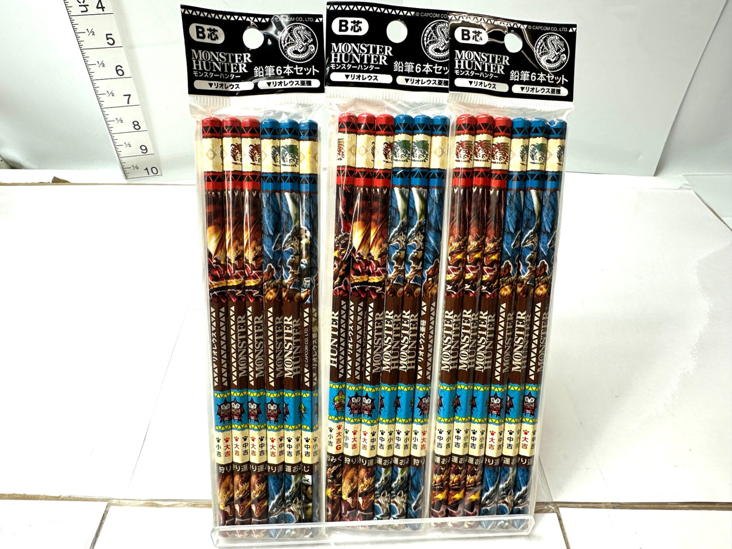 モンスターハンター 鉛筆6×3セット B芯 リオレウス リオレウス亜種 おみくじ モンハン 12/4