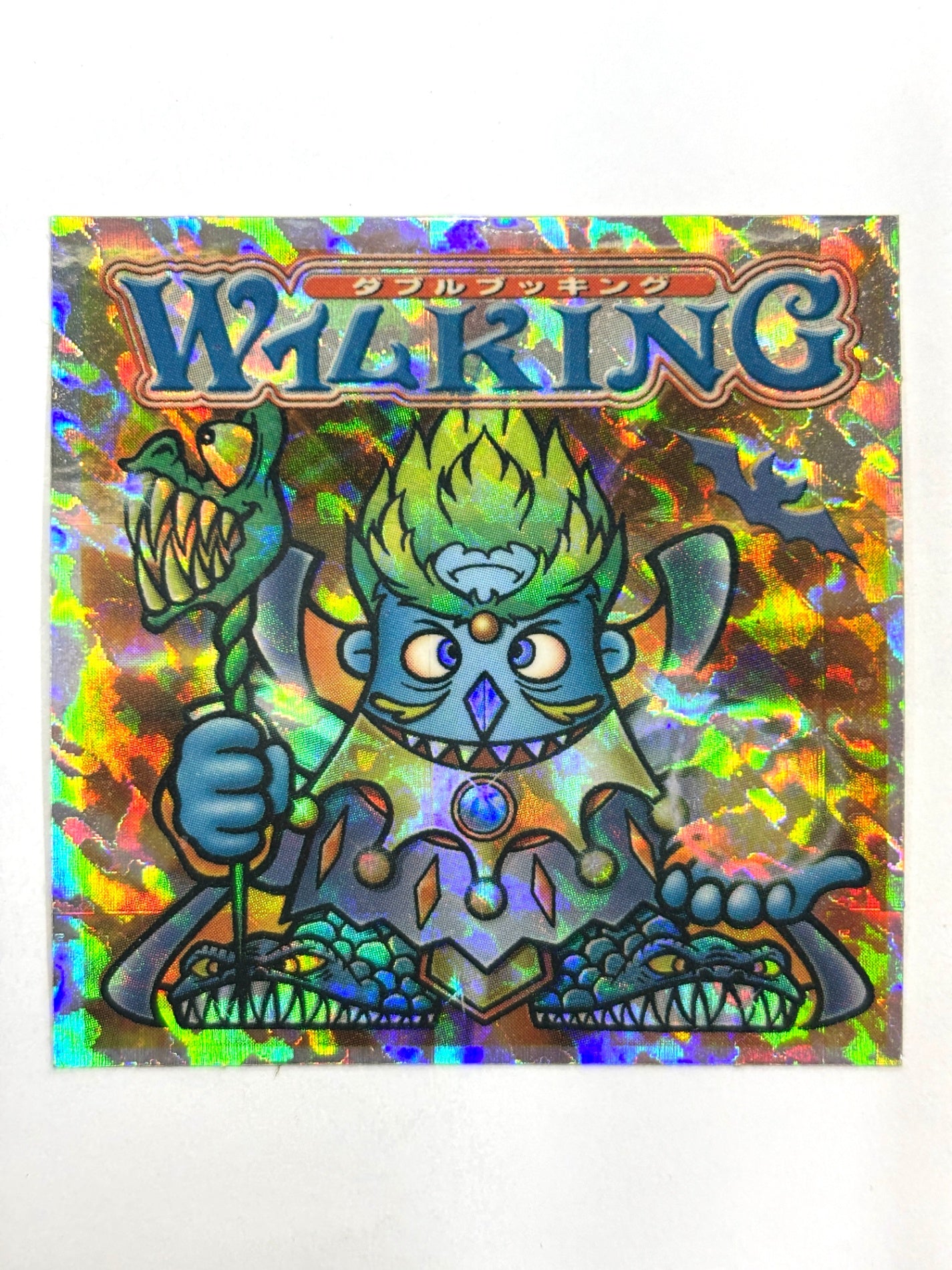 ビックリマンシール バグ悪魔VSギガ天使 WイムKING 文字青
