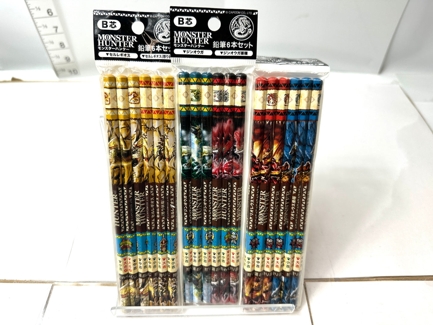 モンスターハンター 鉛筆6×3セット B芯 セルレギオス ジンオウガ リオレウス おみくじ モンハン 12/4