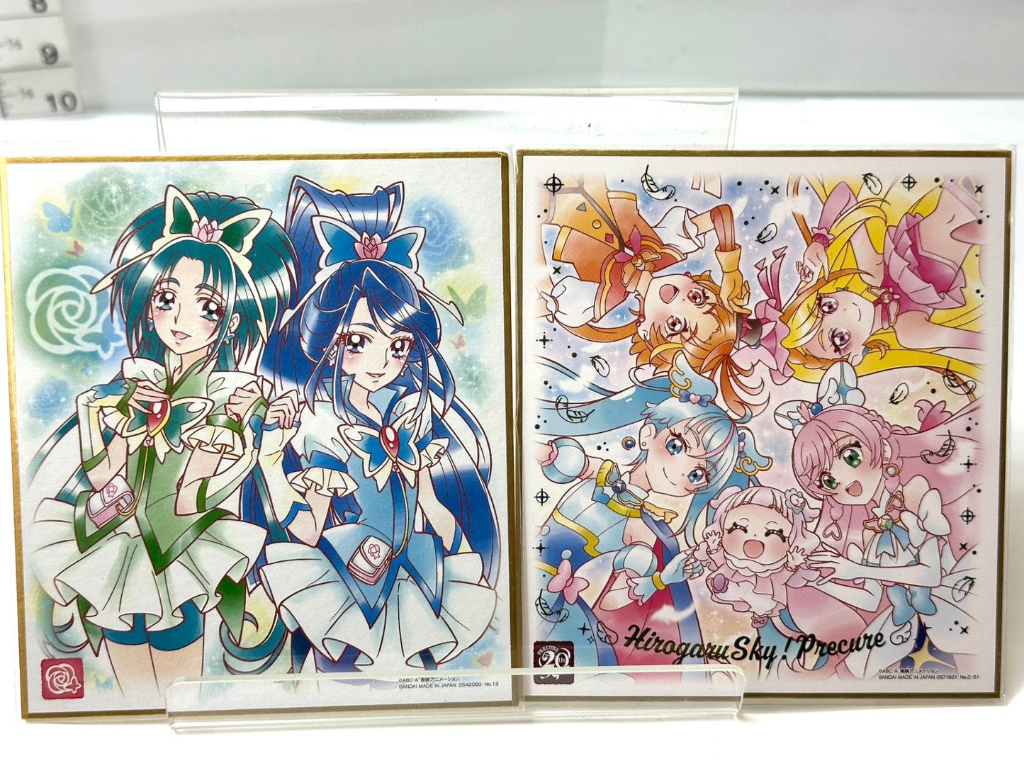 バンダイ プリキュア色紙ART 11枚セット ひろがるスカイ！プリキュア キュアミント＆キュアアクア 20周年special 2 No.01 他 3/25