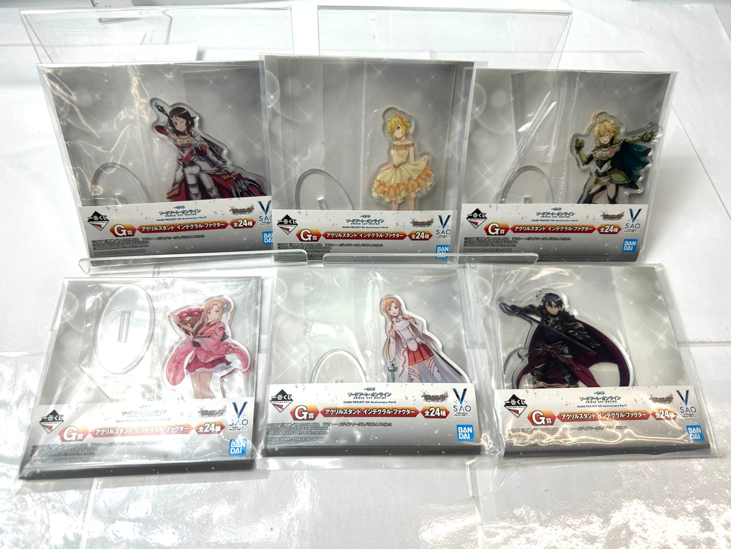 一番くじ ソードアート・オンライン G/F賞 アクリルスタンド 40個セット インテグラル・ファクター17種 メモリー・デフラグ23種 11/10