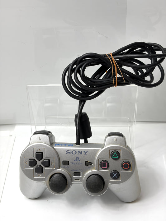 SONY 純正 PS2 コントローラー デュアルショック2 サテン・シルバー DUALSHOCK2 SCPH-10010