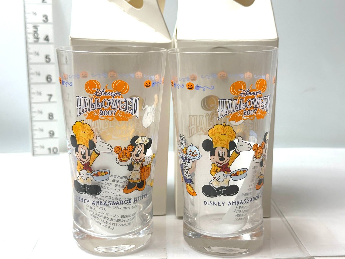 開封済み・未使用品 東京ディズニーリゾート ホテルミラコスタ グラスまとめセットミッキーマウス 25周年 ハロウィン ディズニー・ア・ラ・カルト2007 12/23