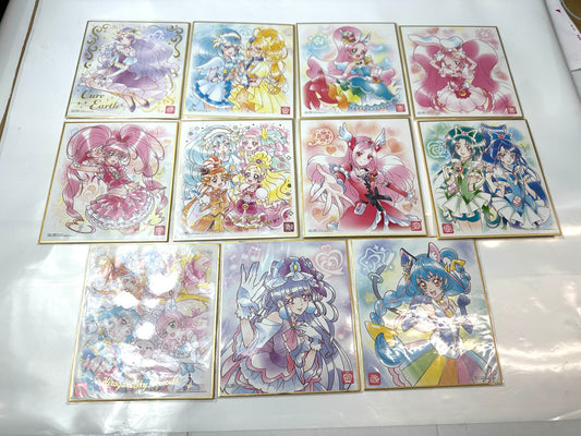 バンダイ プリキュア色紙ART 11枚セット ひろがるスカイ！プリキュア キュアミント＆キュアアクア 20周年special 2 No.01 他 3/25
