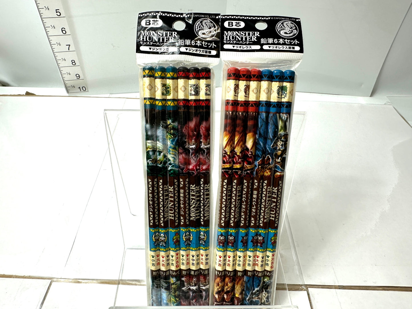 モンスターハンター 鉛筆6×2セット B芯  ジンオウガ リオレウス おみくじ モンハン 12/4