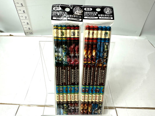 モンスターハンター 鉛筆6×2セット B芯  ジンオウガ リオレウス おみくじ モンハン 12/4