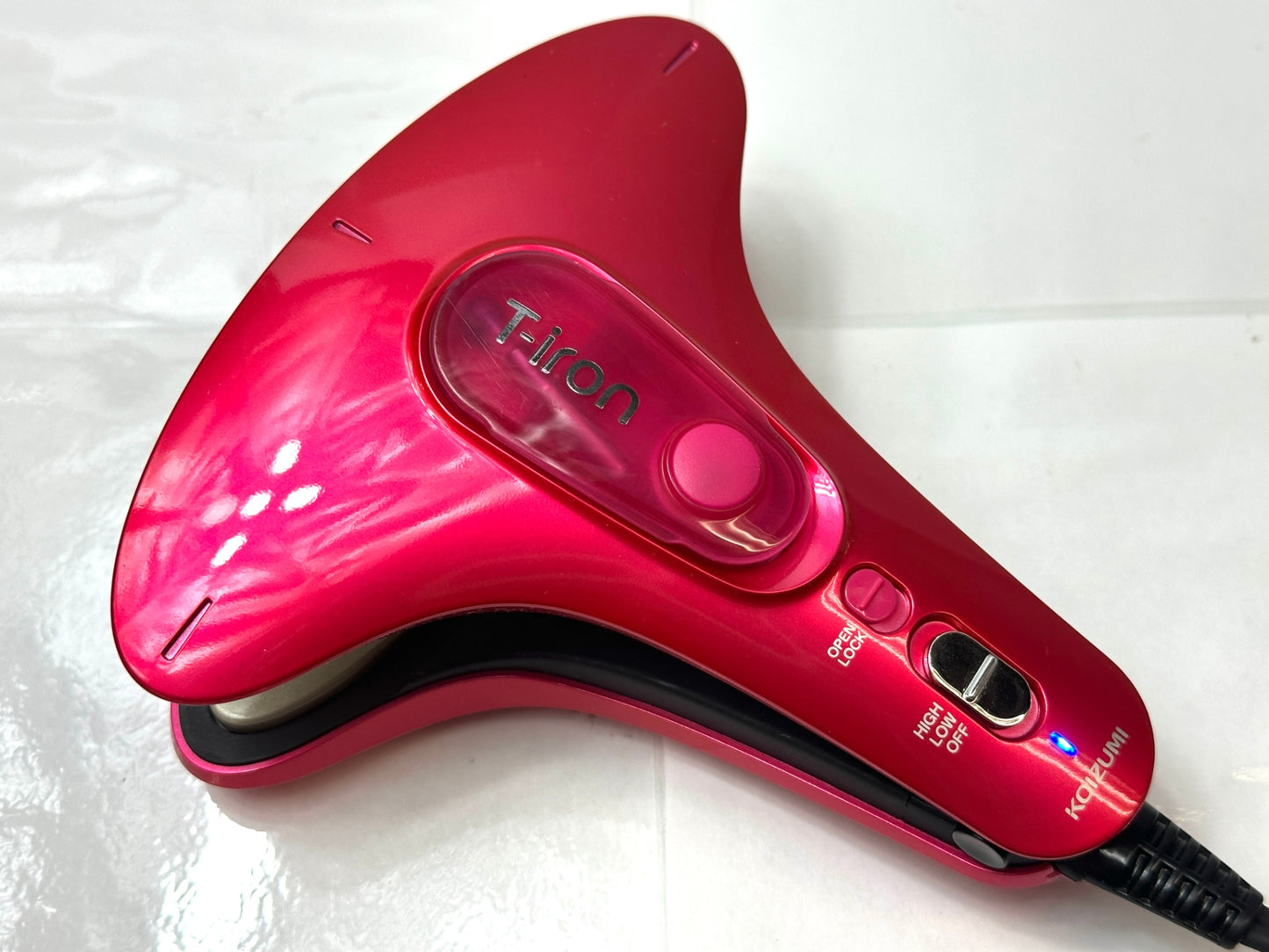 動作品 KOIZUMI コイズミ ポータブルスチームアイロン T-iron KAS-3010 ピンク ハンガーショット機能付き 9/20