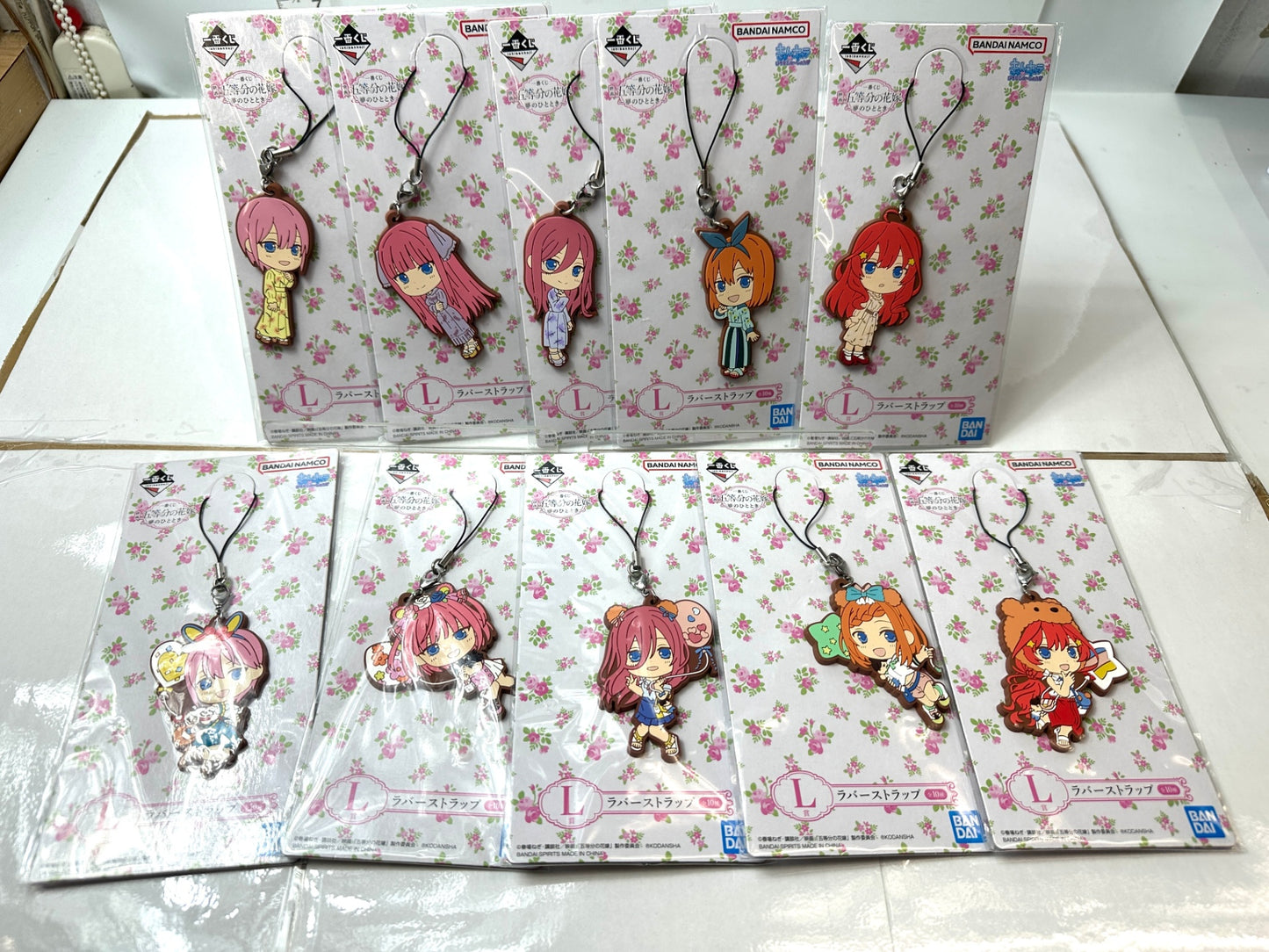一番くじ 映画 五等分の花嫁 夢のひととき L賞 ラバーストラップ 全10種コンプリートセットきゅんキャラ 中野一花/二乃/三玖/四葉/五月 12/4