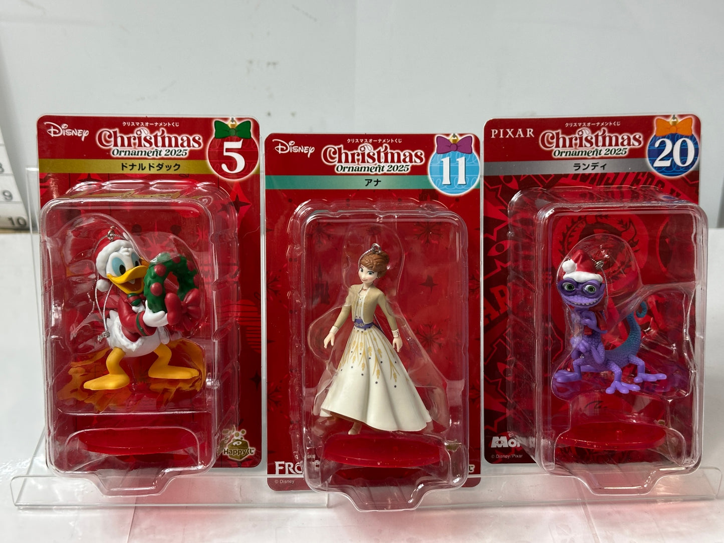 ディズニー クリスマスオーナメント くじ 2025 ドナルドダック＆ランディ＆アナ 3個セット フィギュア 12/1