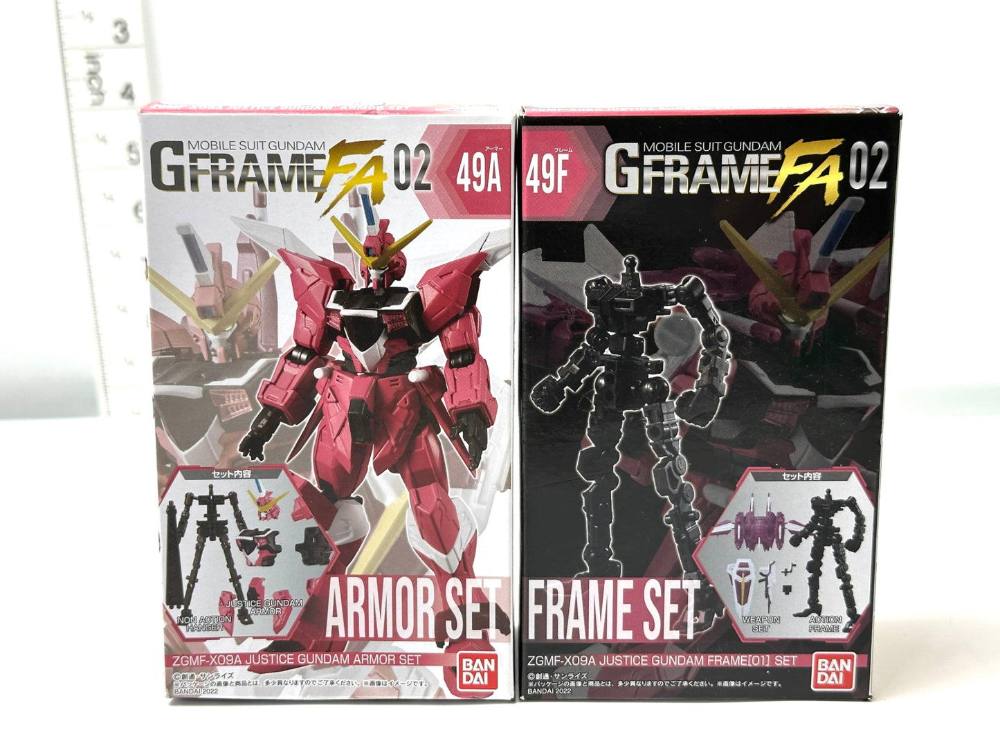 機動戦士ガンダム GフレームFA 02 ZGMF-X09A ジャスティスガンダム 49A/Fセット フレーム アーマー フィギュア 2/27