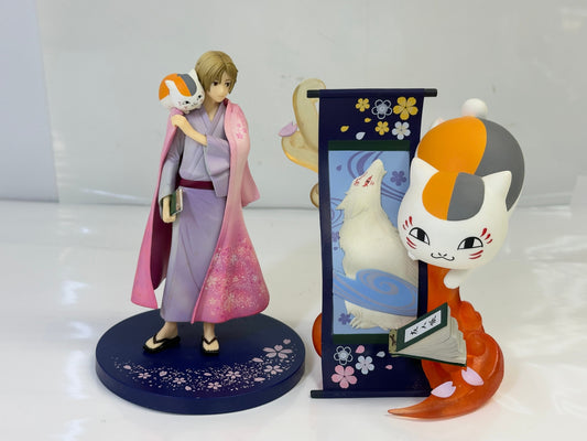 現状品 夏目友人帳 ニャンコ先生 PREMIUMフィギュア 夏目友人帳 DXFフィギュア ～花かほる～ 夏目貴志 2個セット 10/9