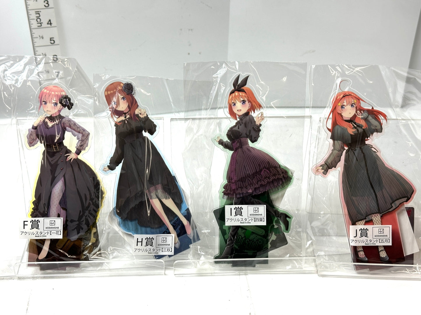 五等分の花嫁 Gothicc rocku アクリルスタンド アクスタ 4個セット 中野 一花 三玖 四葉 五月 11/21
